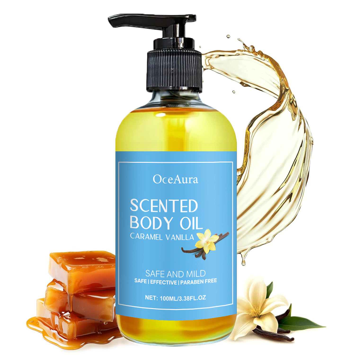 Luxury Skincare And Spa - Magisches Luxus-Karamell-Vanille-Körpermassageöl für die Körpermassage, feuchtigkeitsspendend,
